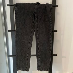 Barely worn black washed mom jeans